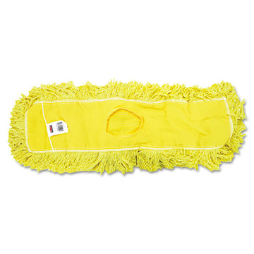Rubbermaid® Commercial Trapper Commercial Dust Mop, Looped-end Launderable, 5" X 24", Yellow freeshipping - TVN Wholesale